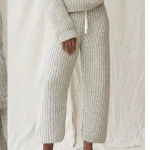 Lunya Chunky Wool Crop Pant in Soothing Gray M